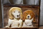 Carving of Daughters dogs - Bert Le Loup