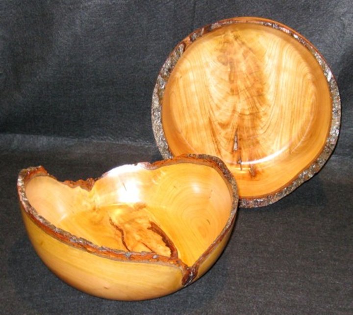 Jack Harkins: 2 Cherry Bowls From Same Log