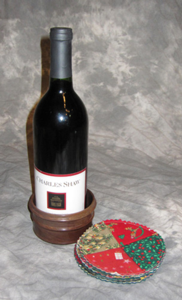 Jack Harkins: Quilted Fabric Coasters, Wine Coaster, Wine