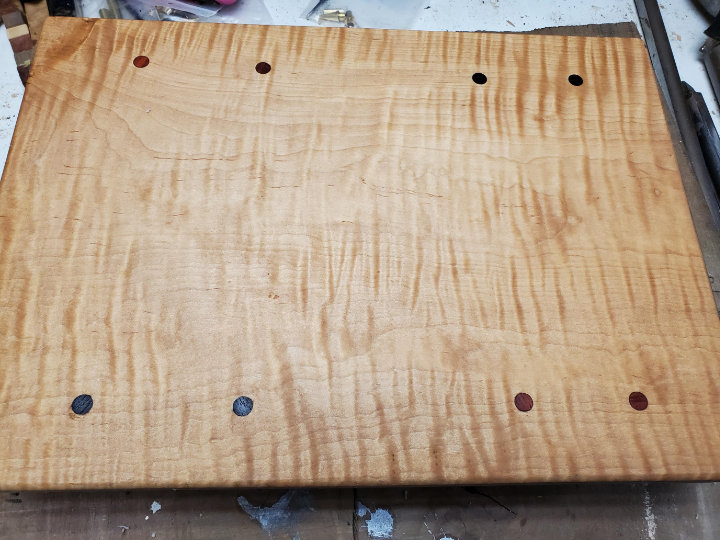 Curly Maple cutting board: Peter D