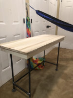 Poplar Desk with Steel Pipe Legs - Patrick Kirchner