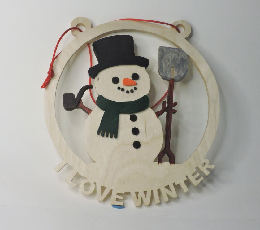 Bruce Metzdorf: Scroll Saw “I love winter”