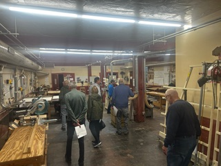 DPWW members touring the Chicago Industrial Arts and Design Center